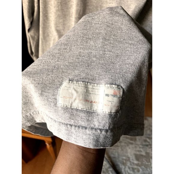 VINTAGE HILFIGER TOMMY JEANS MENS GREY LONG SLEEVE T SHIRT SIZE XL 90S Y2K HYPE - Picture 4 of 5